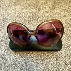 Miu Miu Purple and Brown Sunglasses
